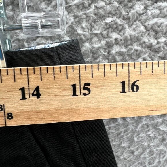 C B Casuals Womens Chino Shorts 10‎ Black High Rise Pockets Flat Front Stretch - Picture 9 of 12